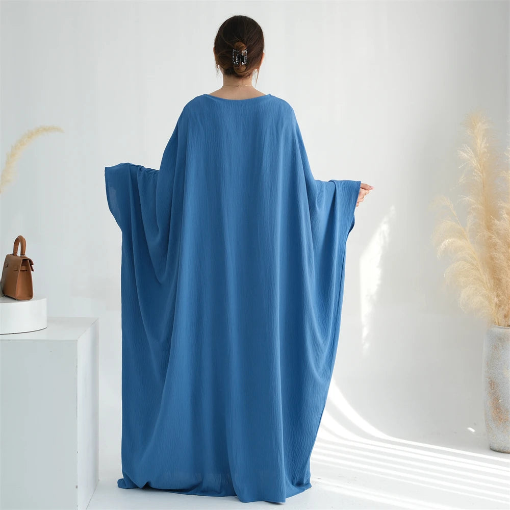Soft Crepe Khimar Batwing Set with Hijab – Pullover Prayer Dress | AbayaVida