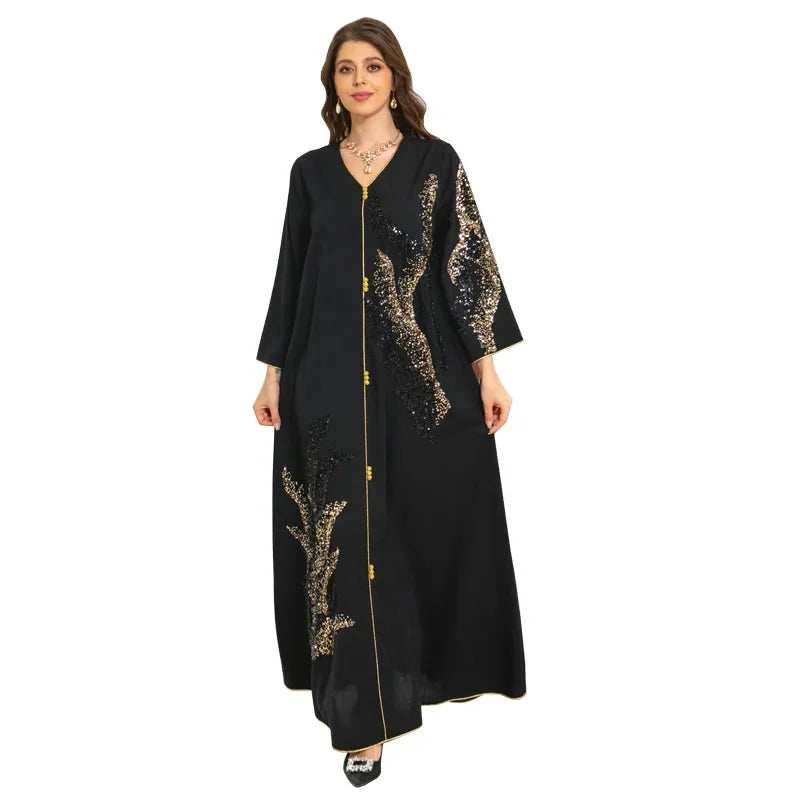 Patchwork Elegance Dubai Abaya - Abaya Vida