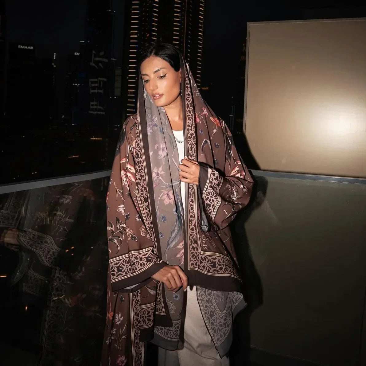 Floral Elegance Abaya - Abaya Vida