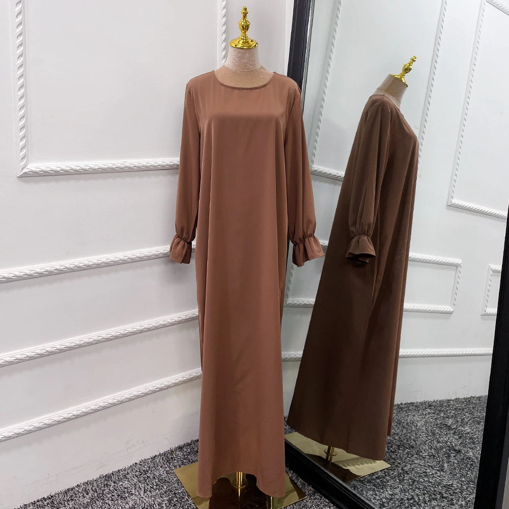 Hooded Two-Piece Prayer Dress Set – Maxi Abaya with Built-In Hood