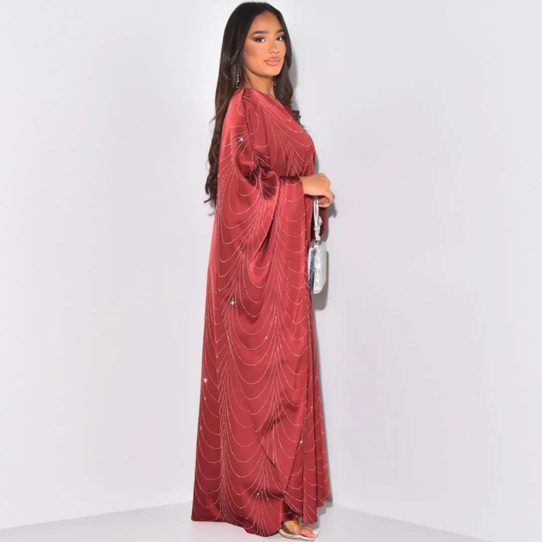 Diamond Satin Abaya - Abaya Vida