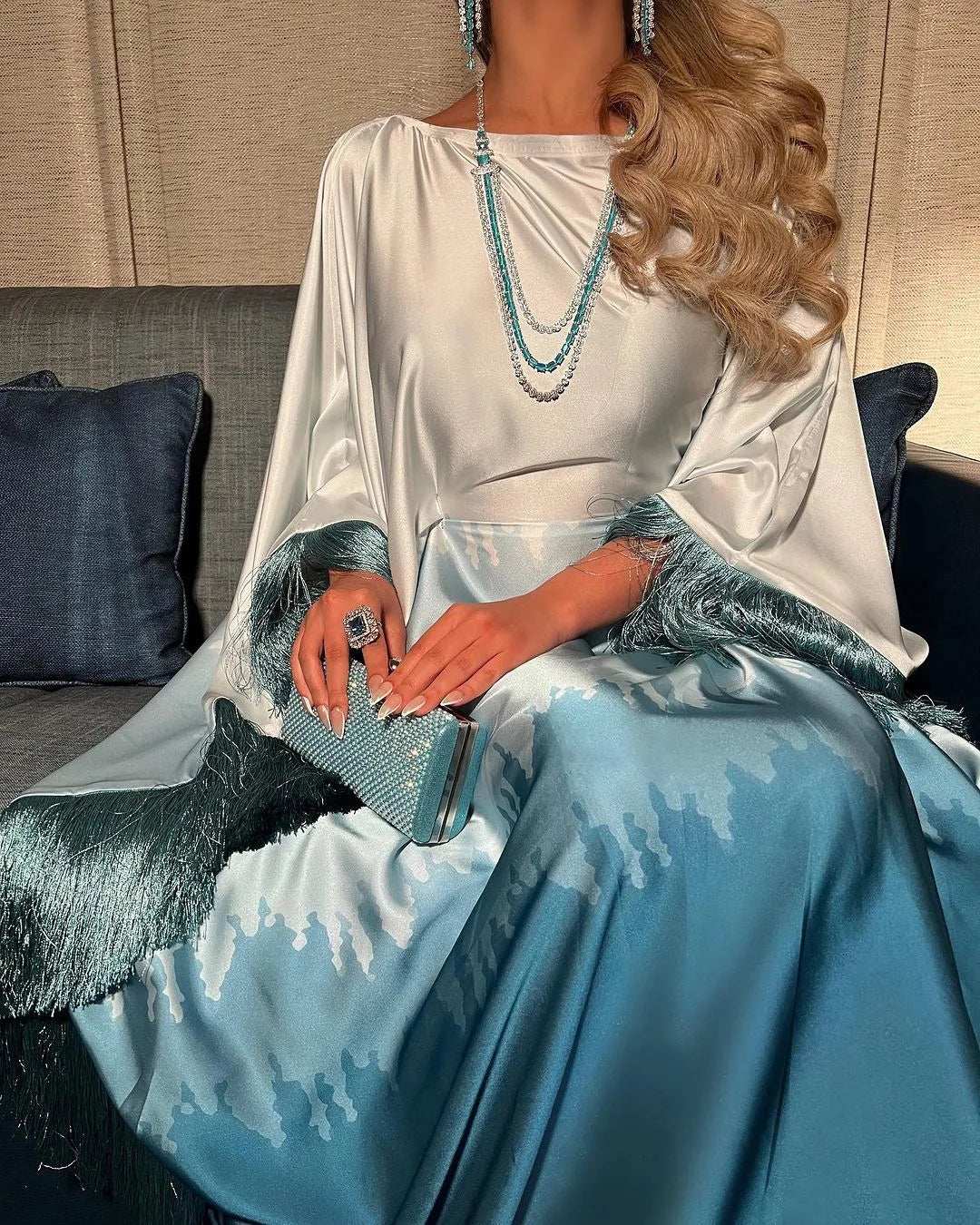 Gradient Tassel Dress - Abaya Vida