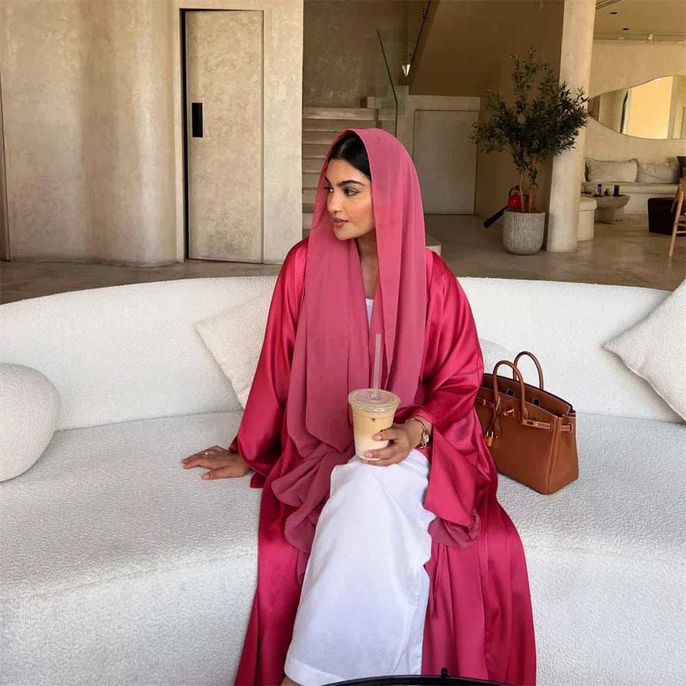 Pearl Satin Abaya - Abaya Vida