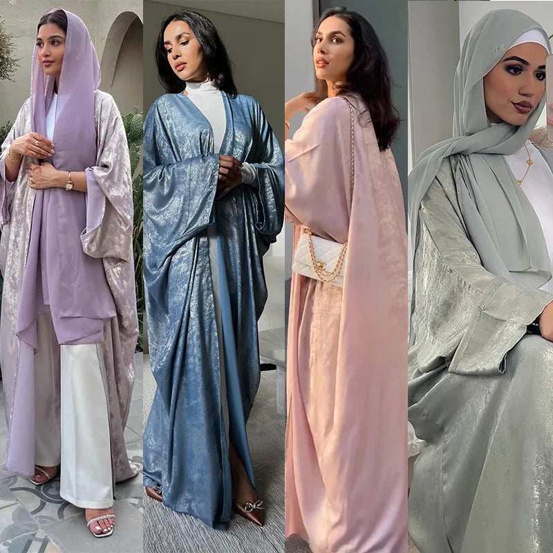 Luxe Satin Batwing Abaya - Abaya Vida