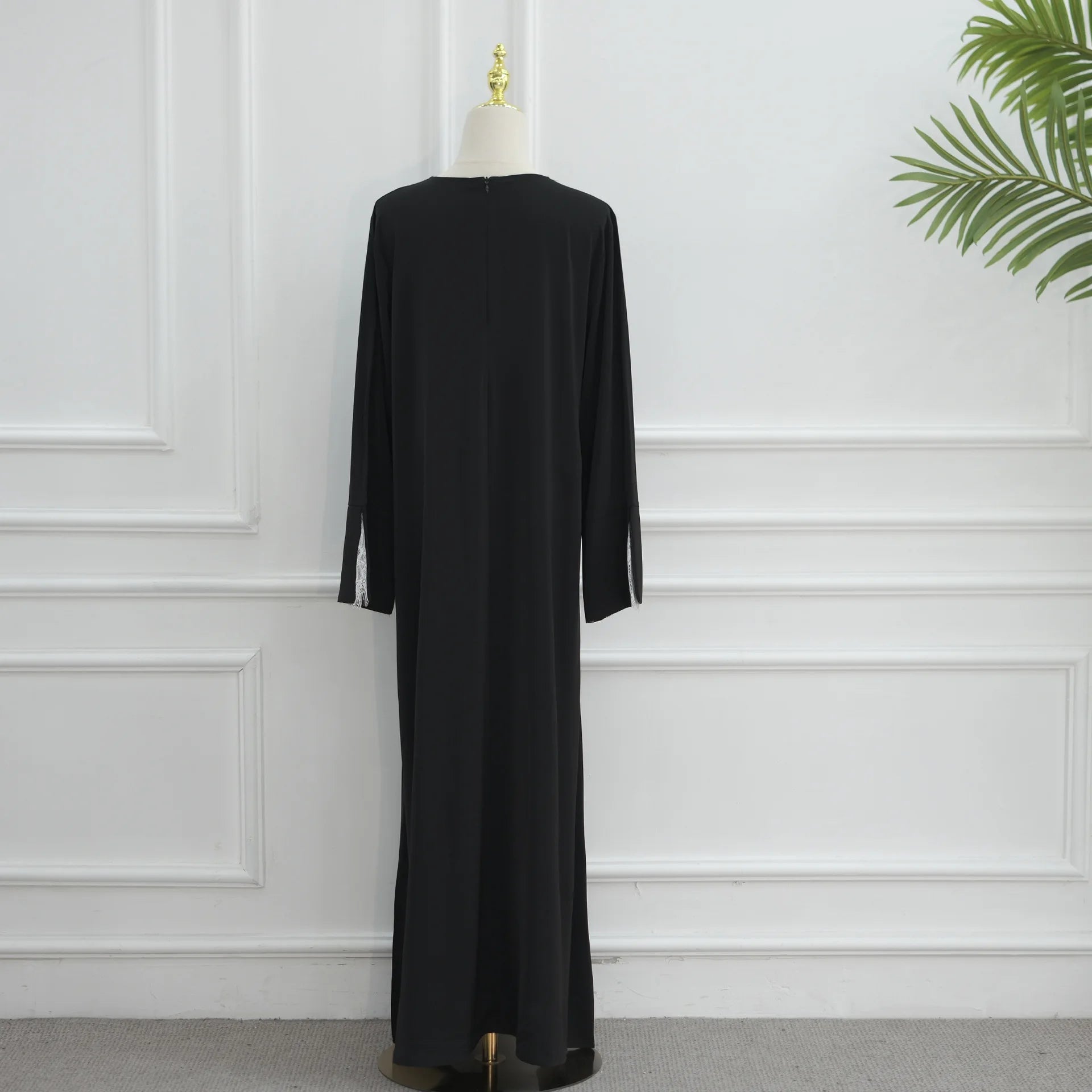Lace Hijab Dress Suit – Elegant Closed Front Abaya | AbayaVida