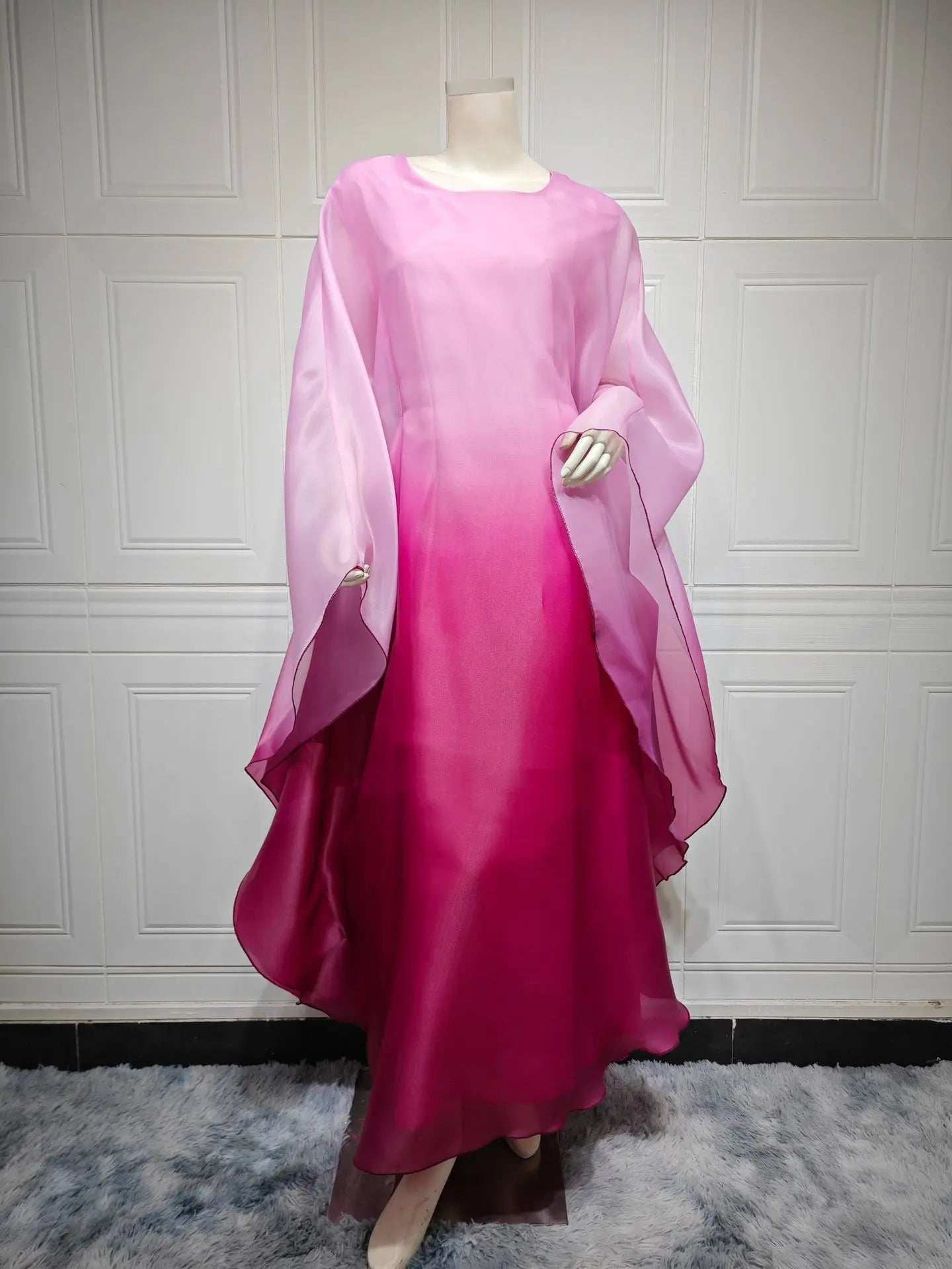 Gradient Satin Abaya - Abaya Vida