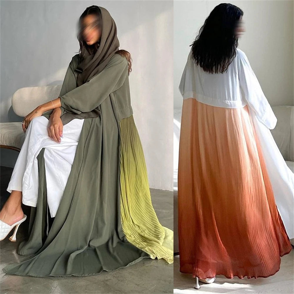 Open Chiffon Kimono Abaya – Flowing Layering Robe