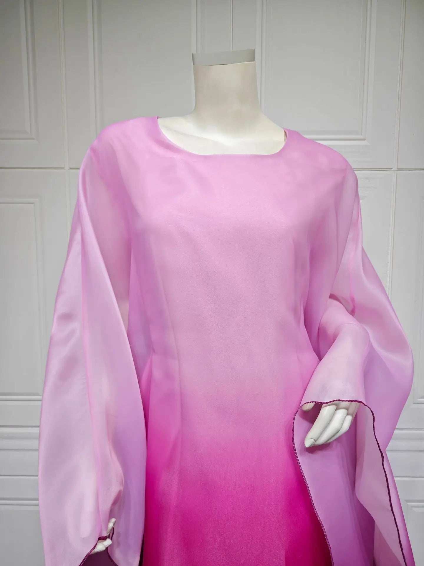Gradient Satin Abaya - Abaya Vida