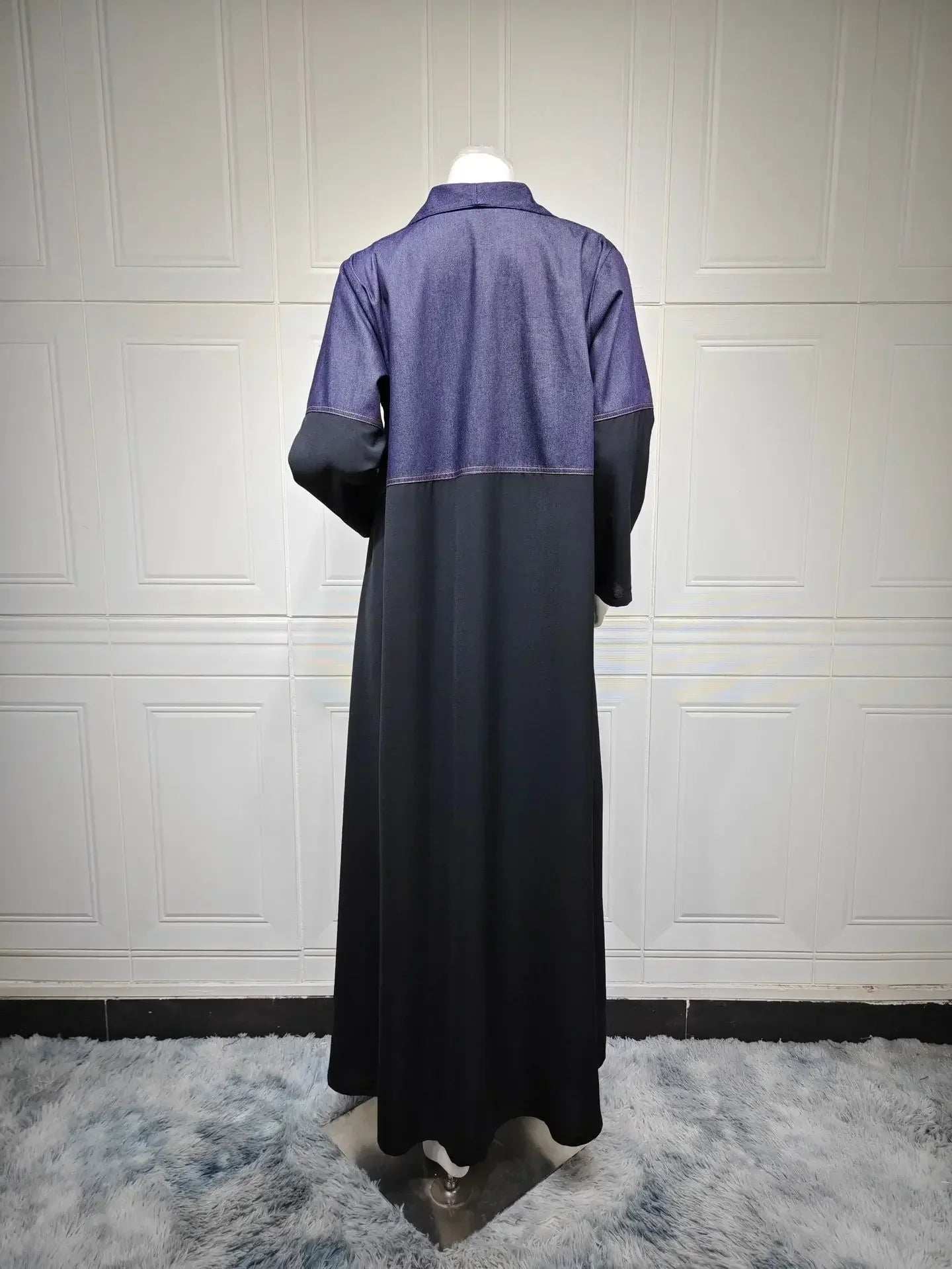 Denim Patchwork Abaya - Abaya Vida