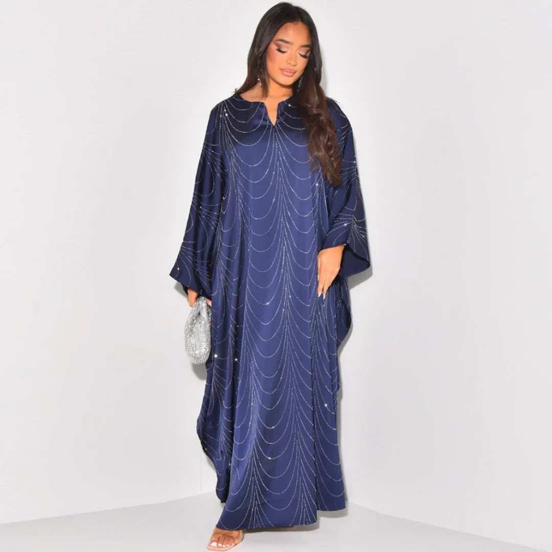 Diamond Satin Abaya - Abaya Vida