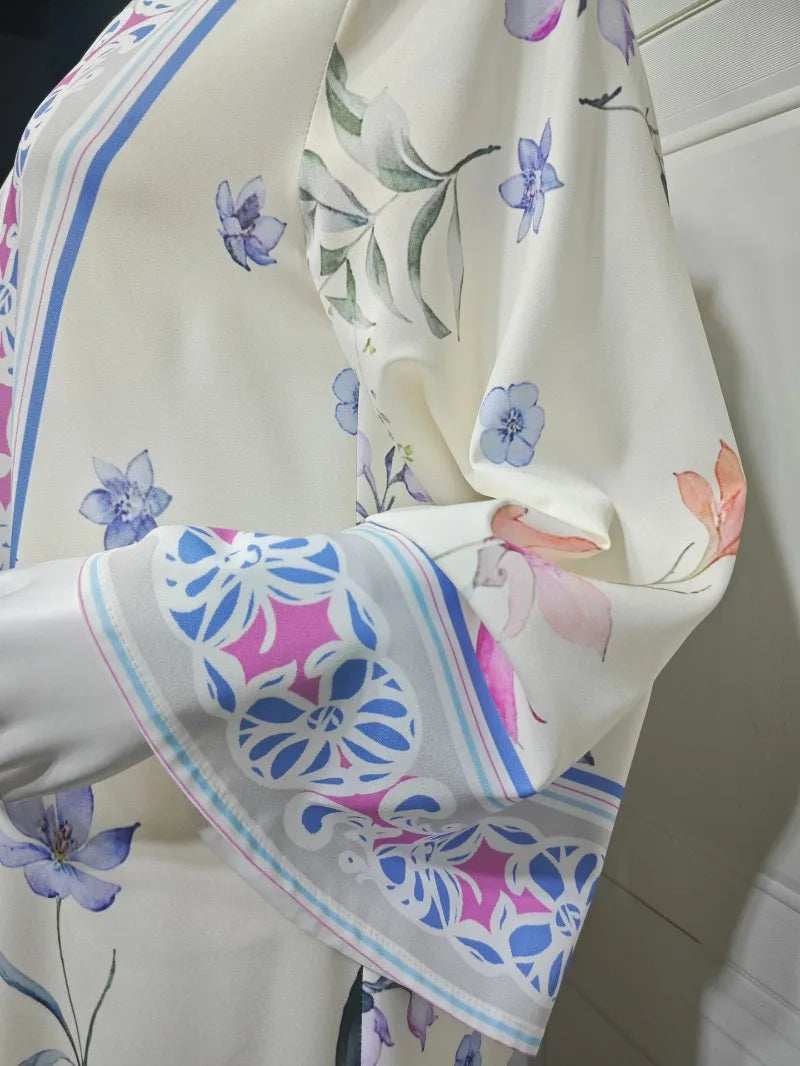 Floral Elegance Abaya - Abaya Vida