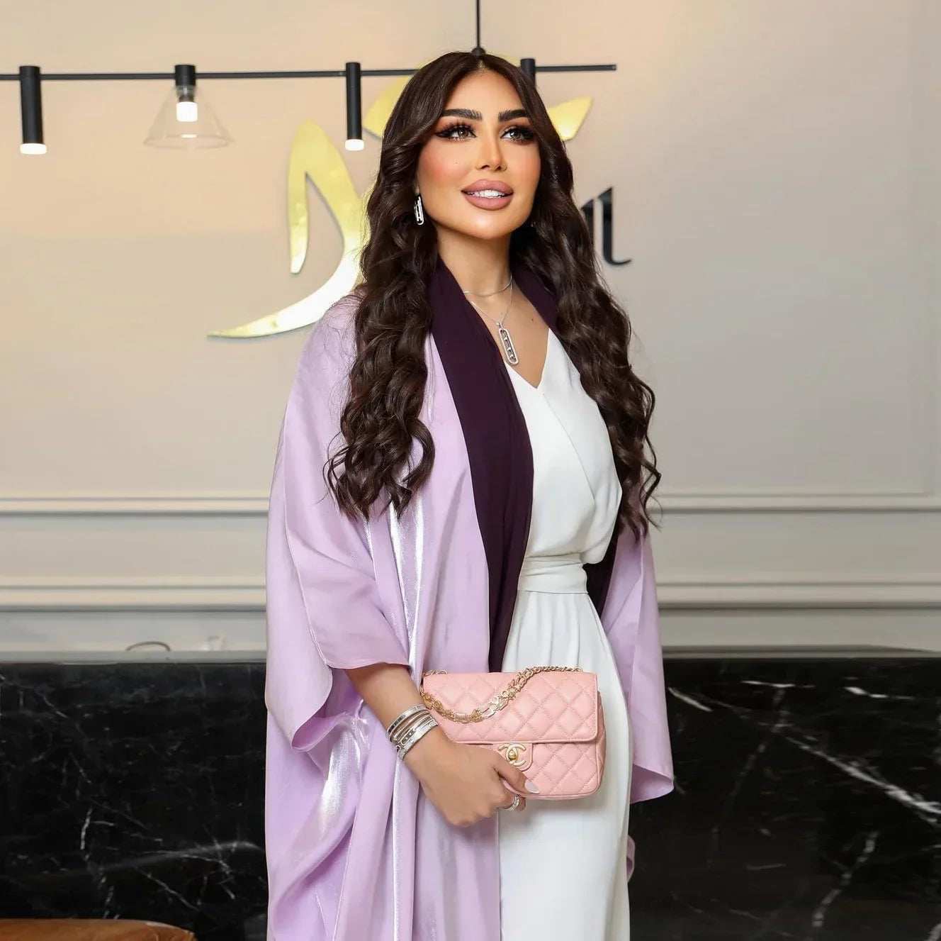 Satin Batwing Abaya - Abaya Vida