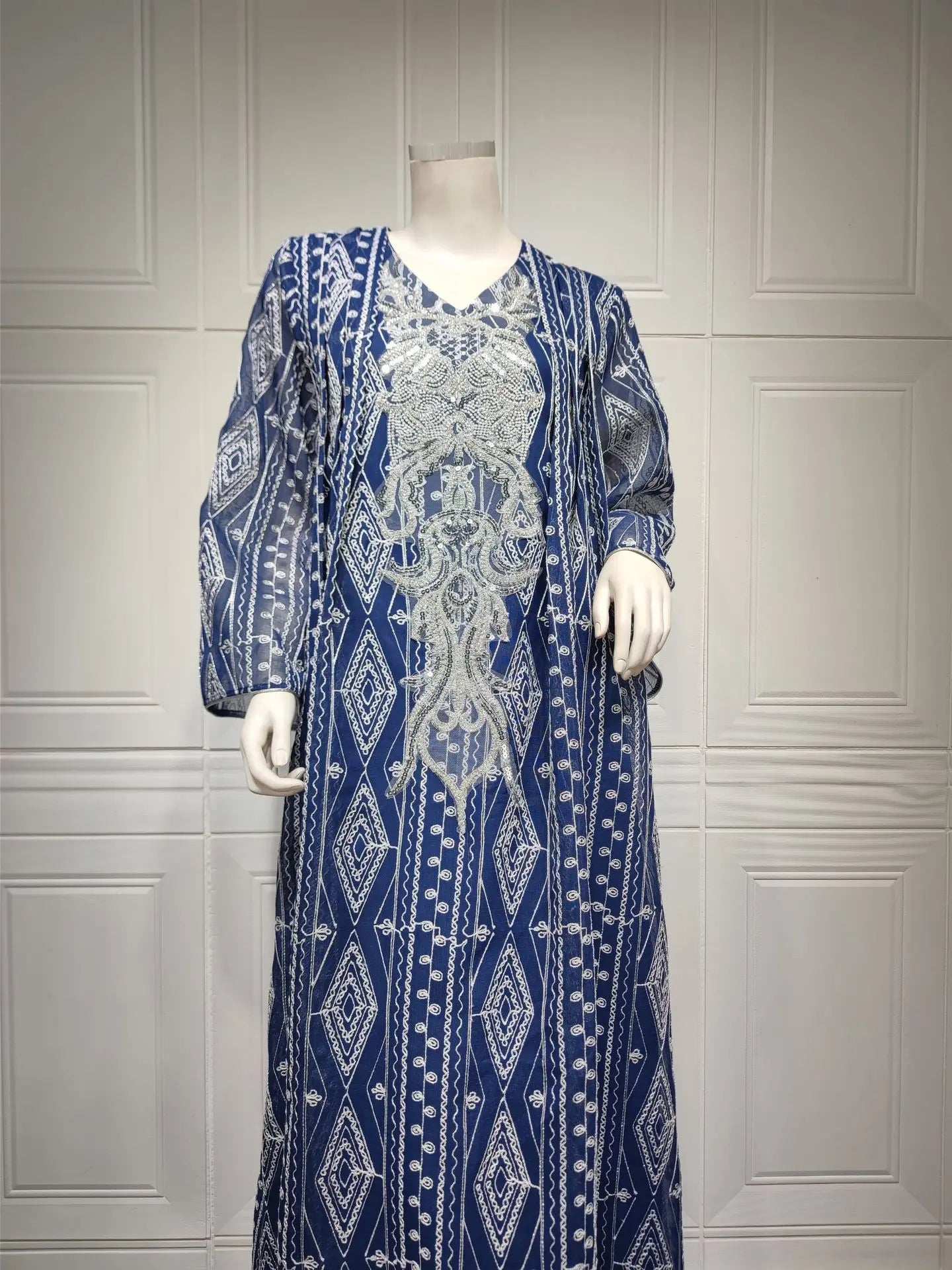 Regal Beaded Embroidered Abaya - Abaya Vida
