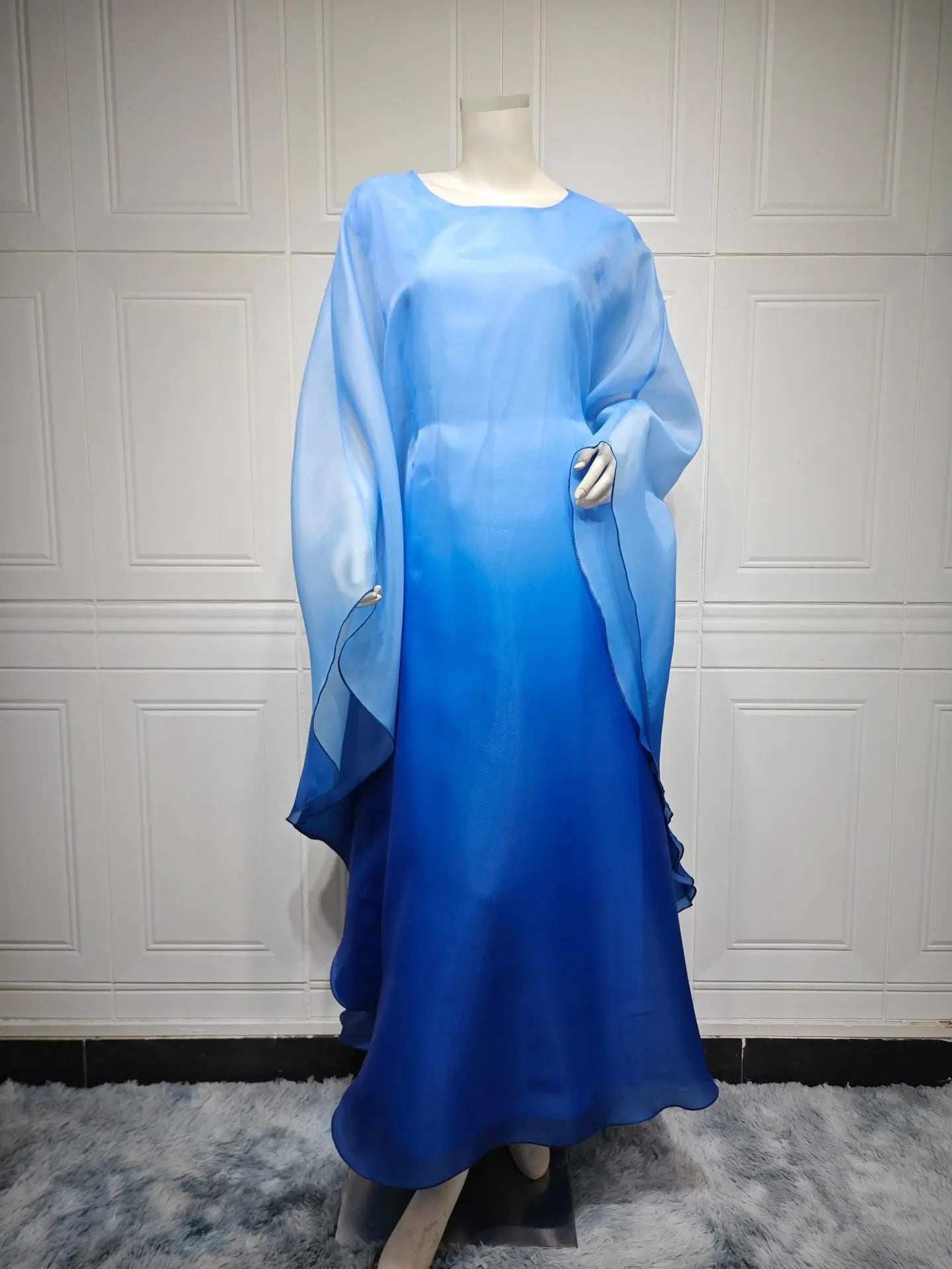 Gradient Satin Abaya - Abaya Vida