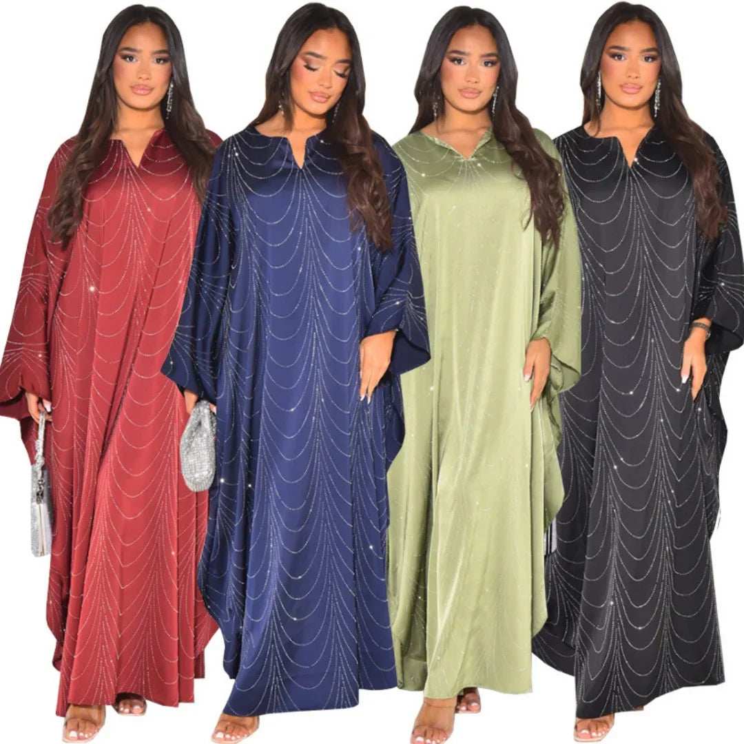 Diamond Satin Abaya - Abaya Vida