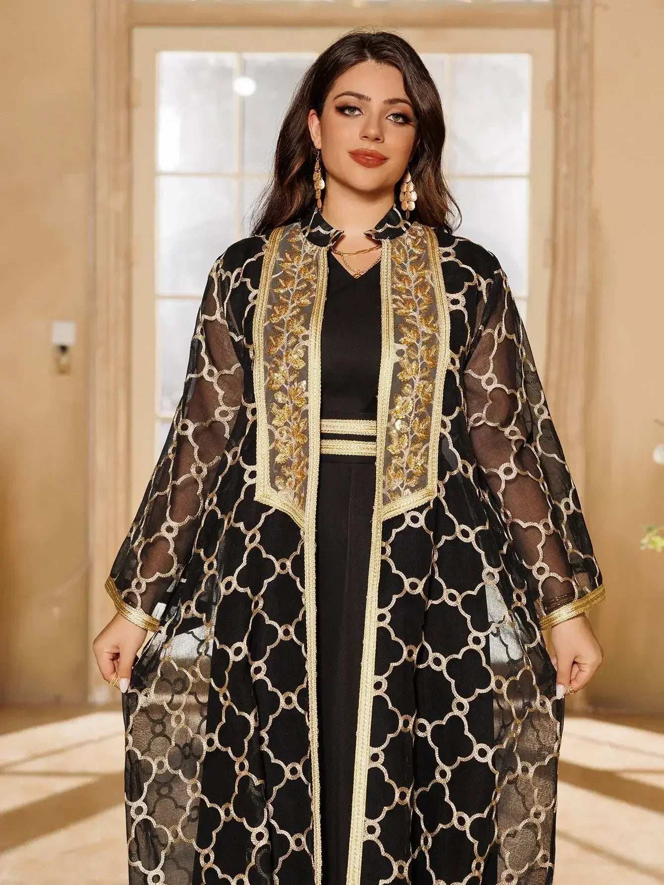 Embroidered Eid Abaya Set - Abaya Vida