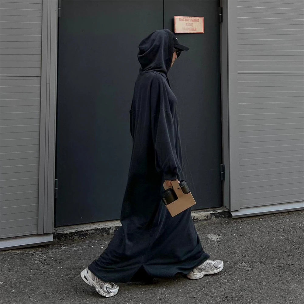 Ramadan Hoodie Abaya – Soft Jersey Pullover Prayer Robe