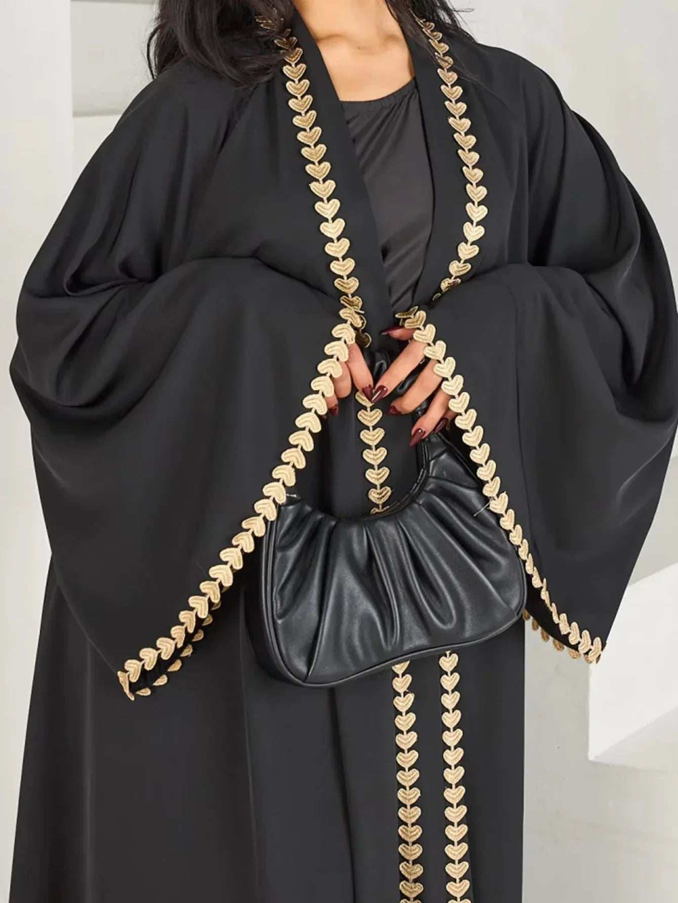 Emerald Gold Edge Abaya - Abaya Vida