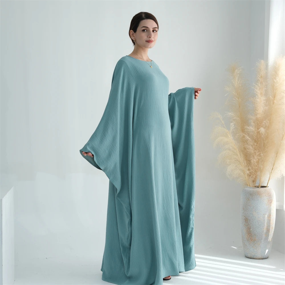 Soft Crepe Khimar Batwing Set with Hijab – Pullover Prayer Dress | AbayaVida