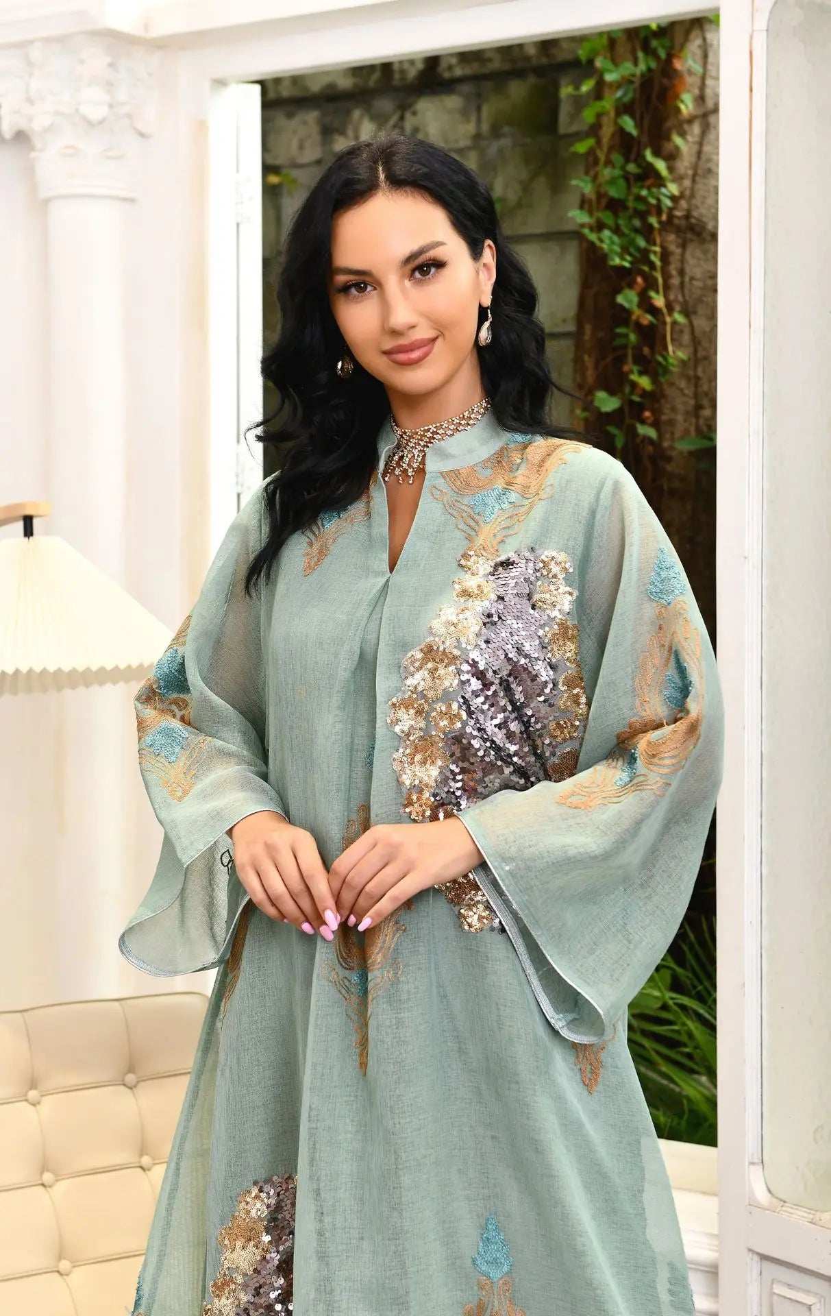 Midnight Radiance Abaya - Abaya Vida