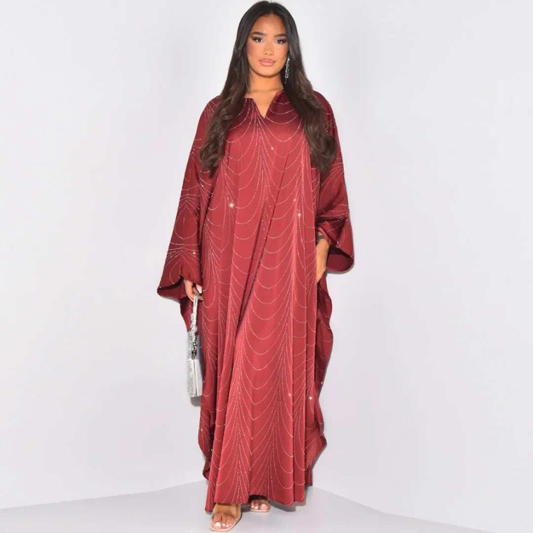 Diamond Satin Abaya - Abaya Vida
