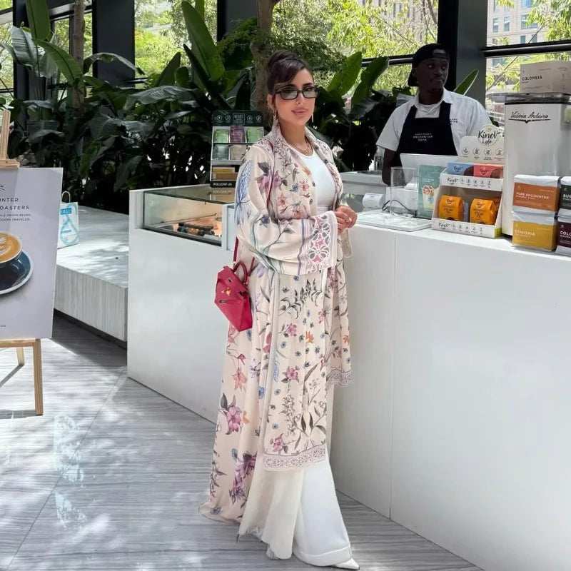 Floral Elegance Abaya - Abaya Vida