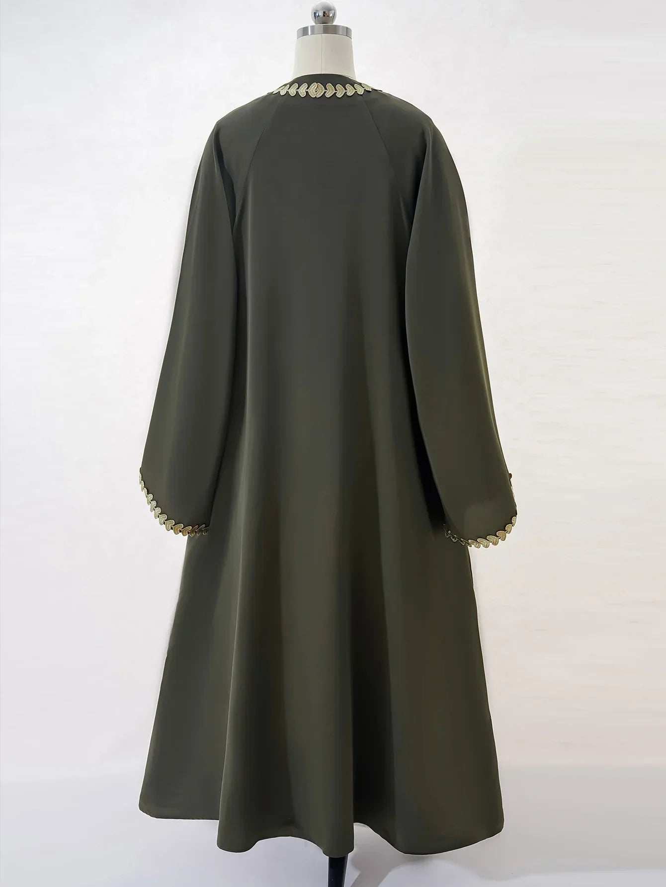 Emerald Gold Edge Abaya - Abaya Vida