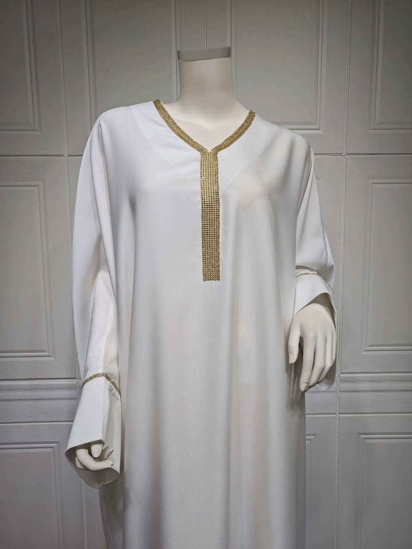 Crystal Batwing Diamond Abaya - Abaya Vida