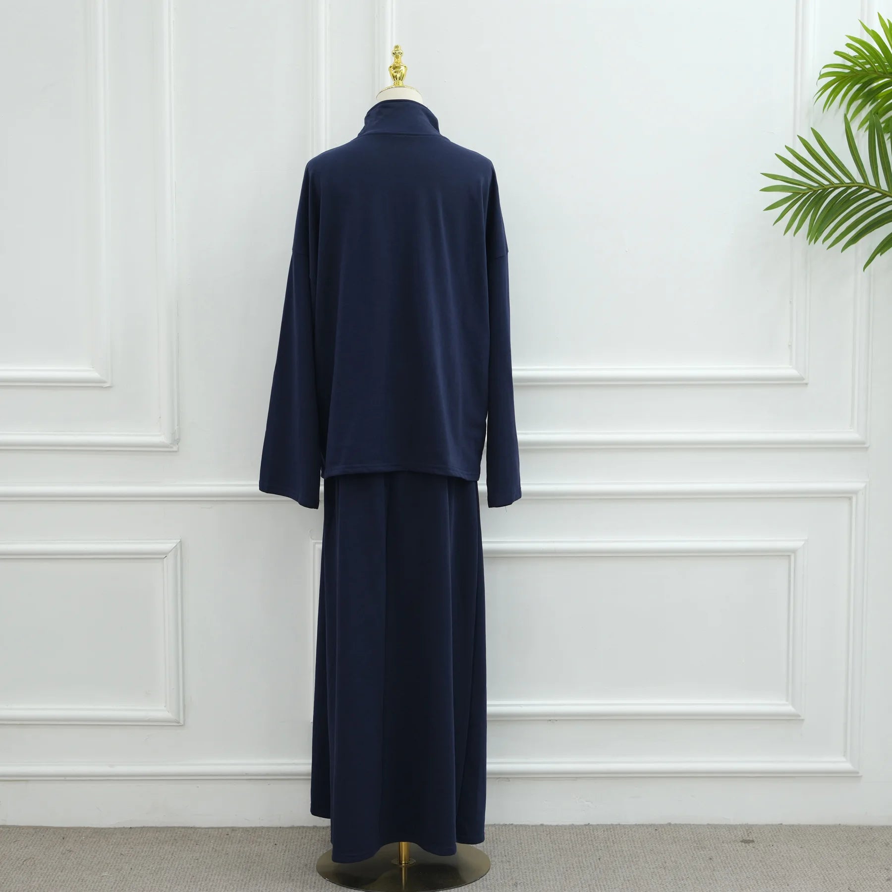 Two Piece Cotton Abaya Suit for Women – Elegant Top & Skirt Set