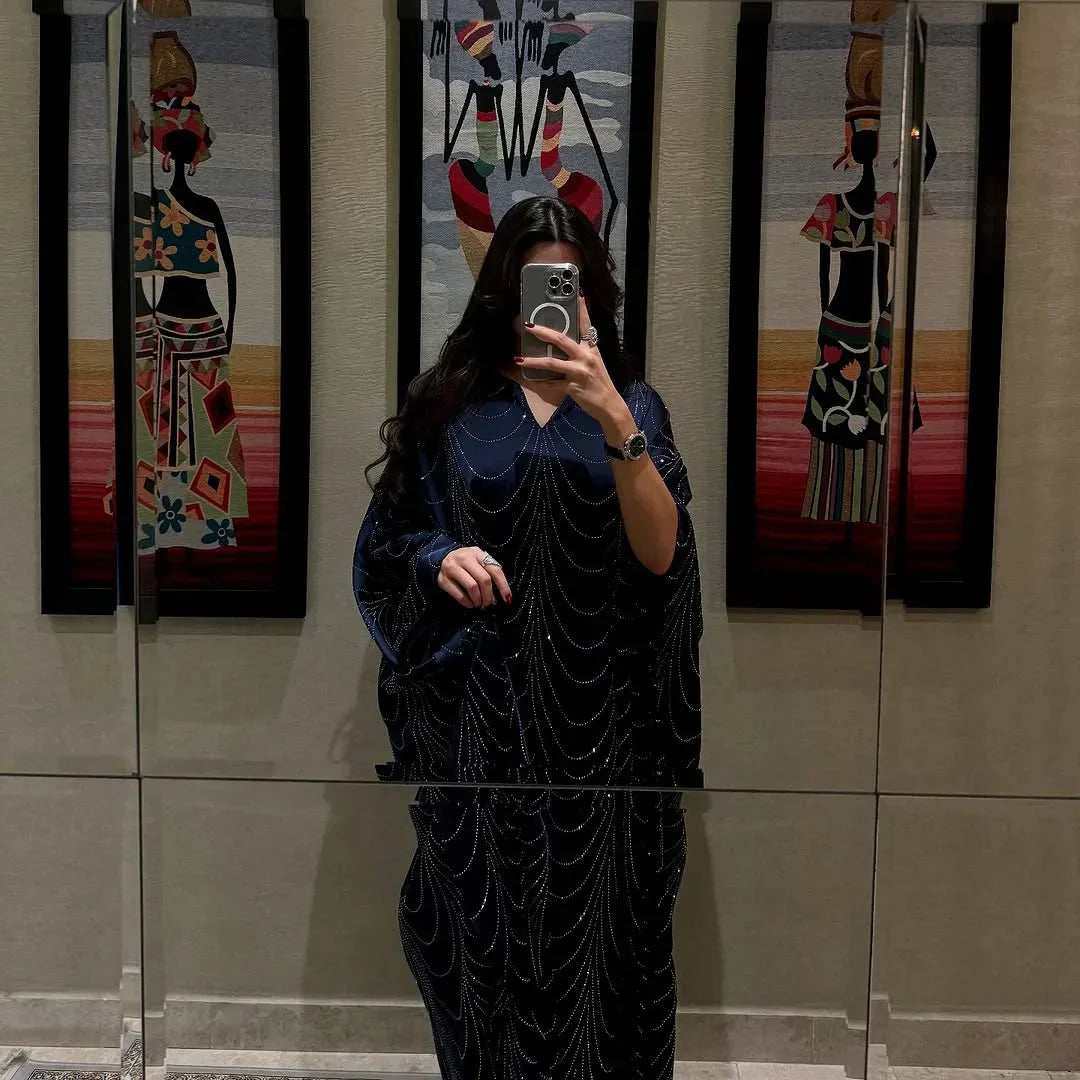 Diamond Satin Abaya - Abaya Vida