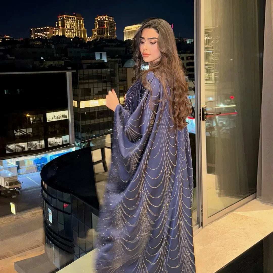 Diamond Satin Abaya - Abaya Vida