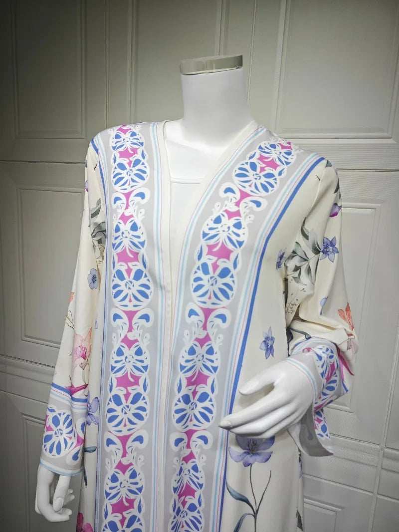 Floral Elegance Abaya - Abaya Vida