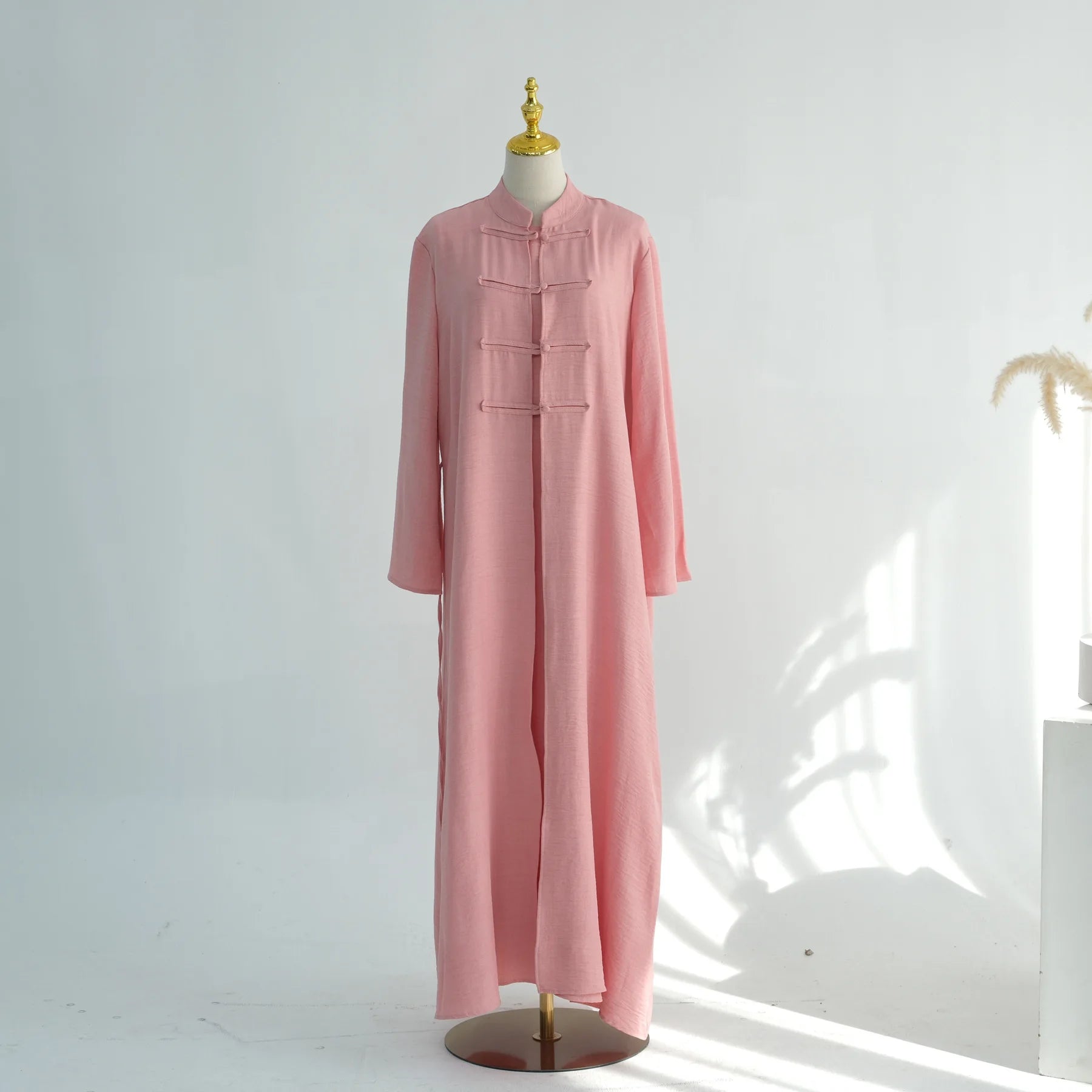 Two-Piece Arabic Modest Abaya Set – Cardigan & Inner Dress | AbayaVida