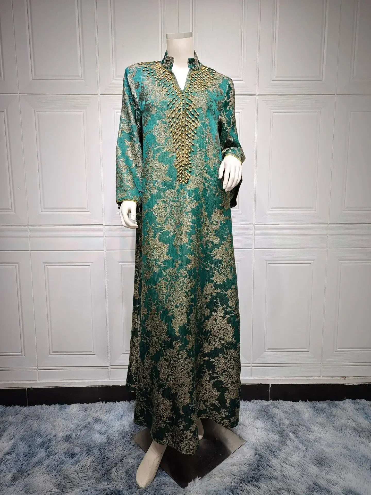 Majestic Embroidered Evening Abaya - Abaya Vida