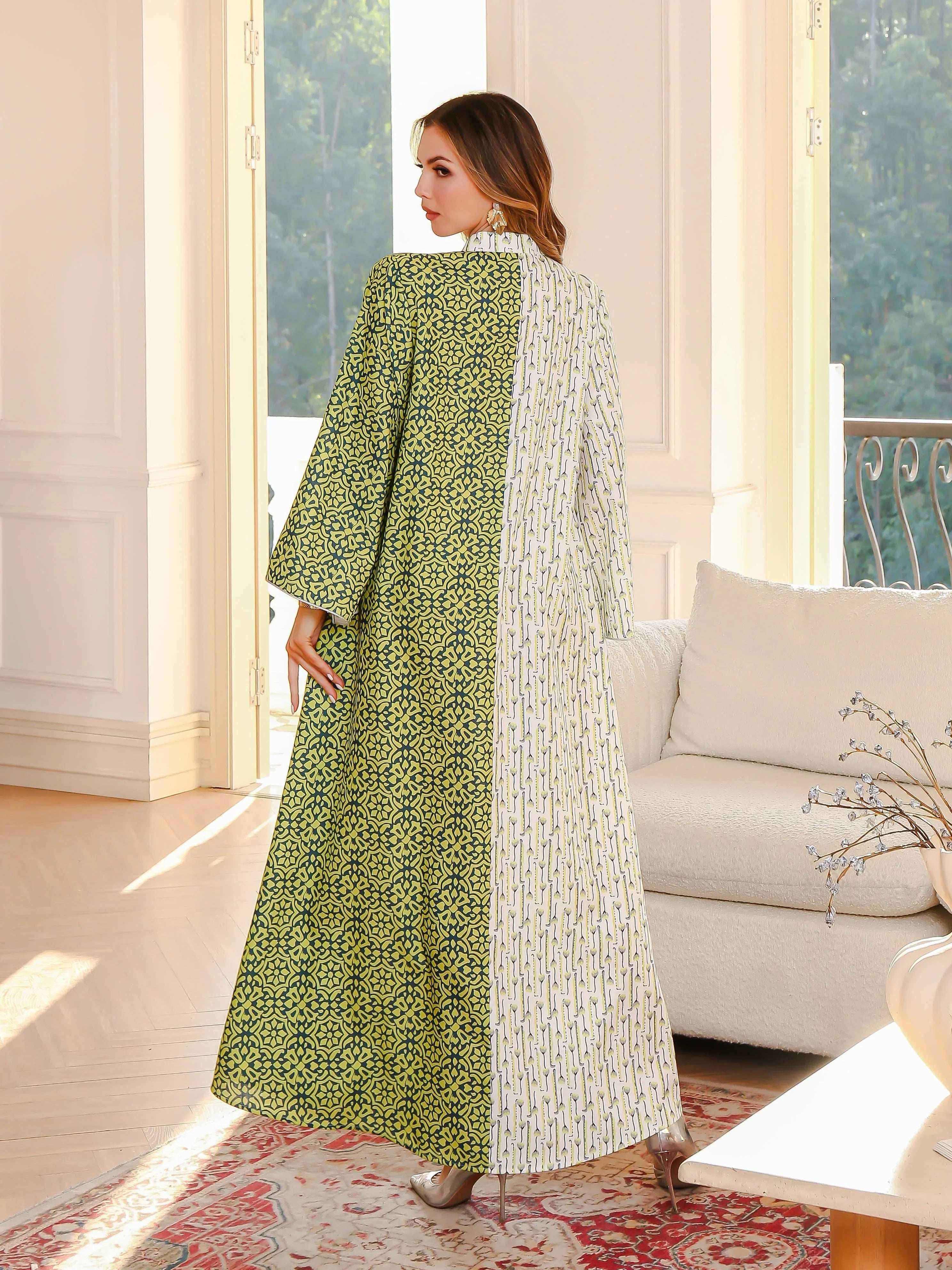Patchwork Beaded Abaya - Abaya Vida