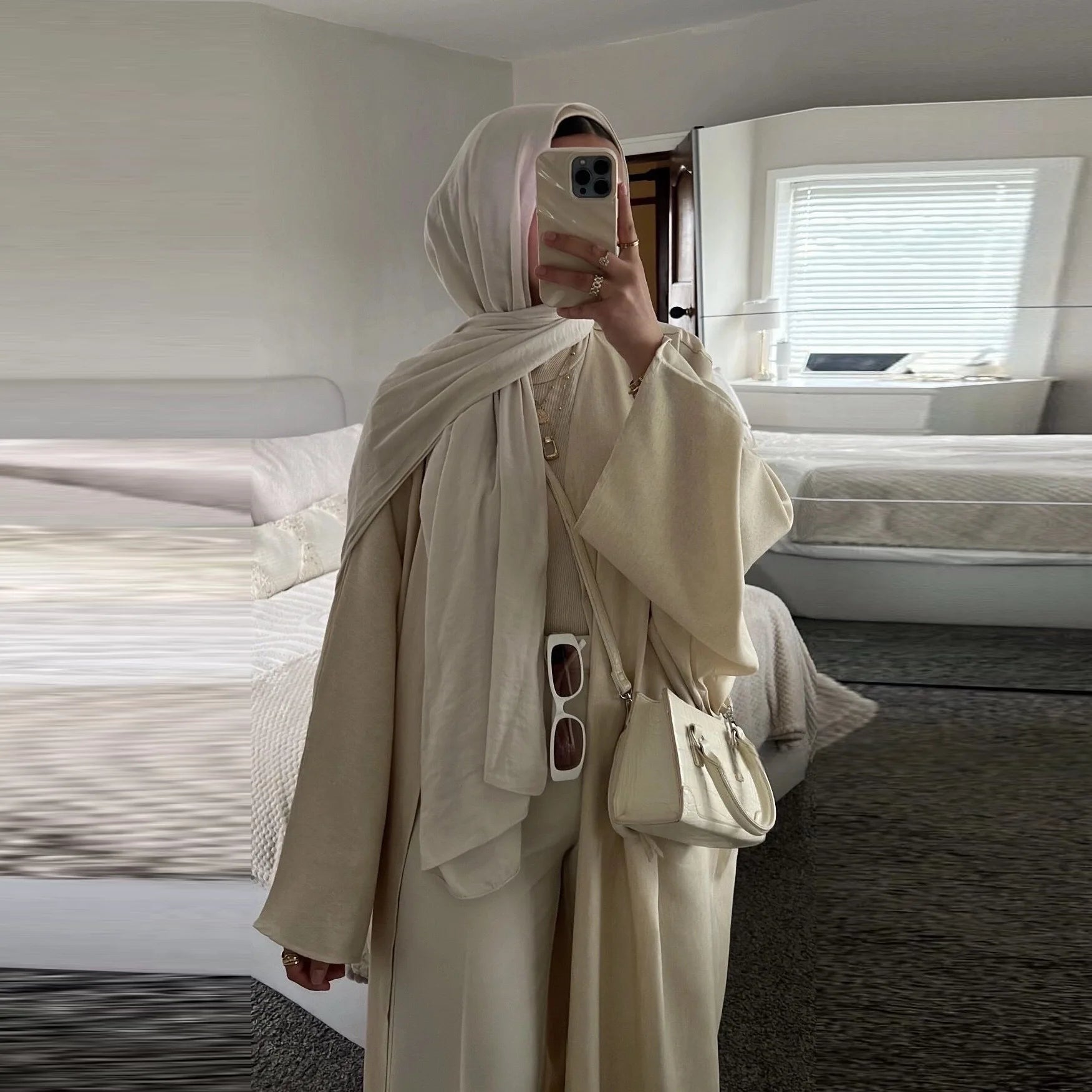 Eid Cardigan Robe – Wide Draped Open Front Abaya | AbayaVida