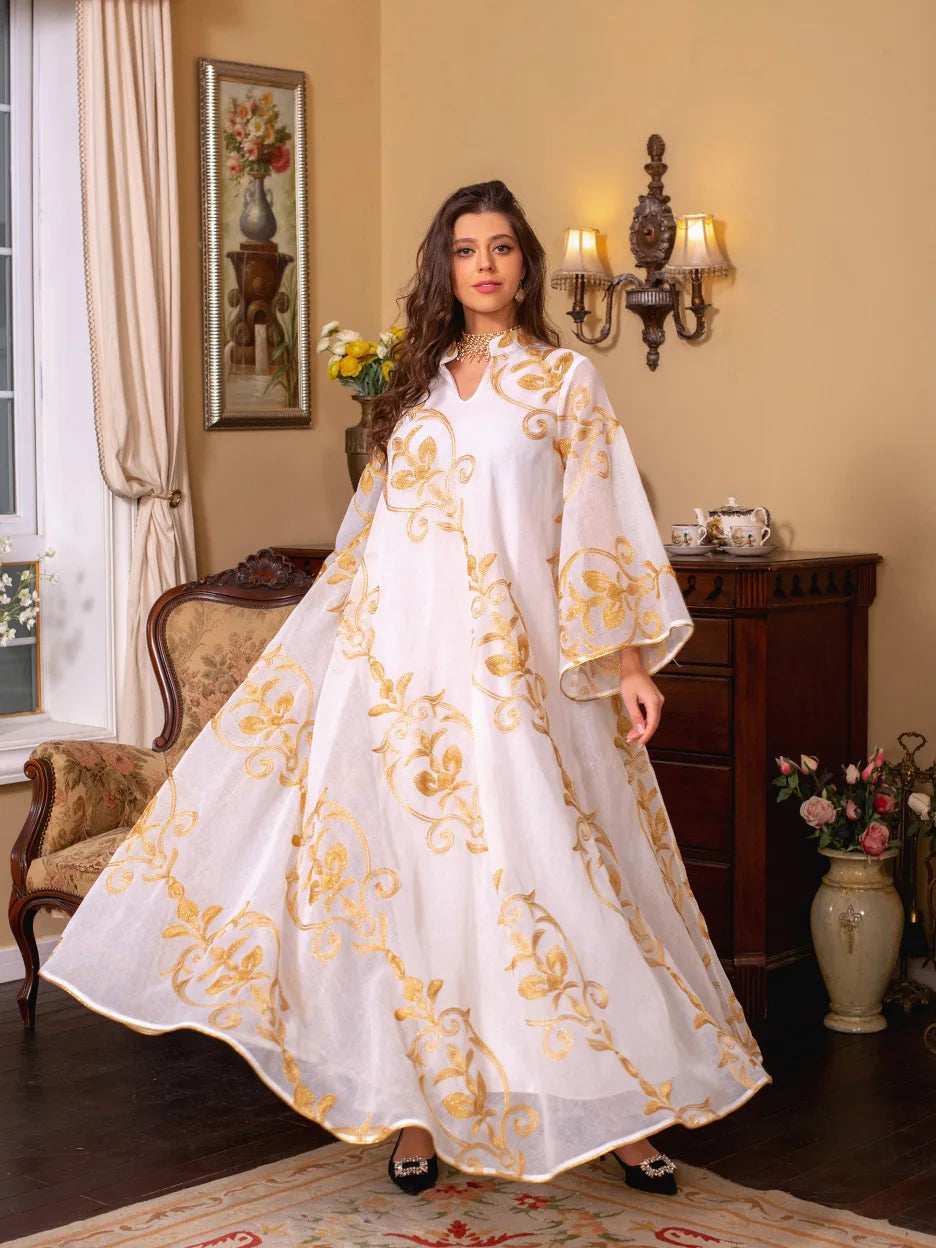 Luxe Embroidered Dubai Abaya - Abaya Vida