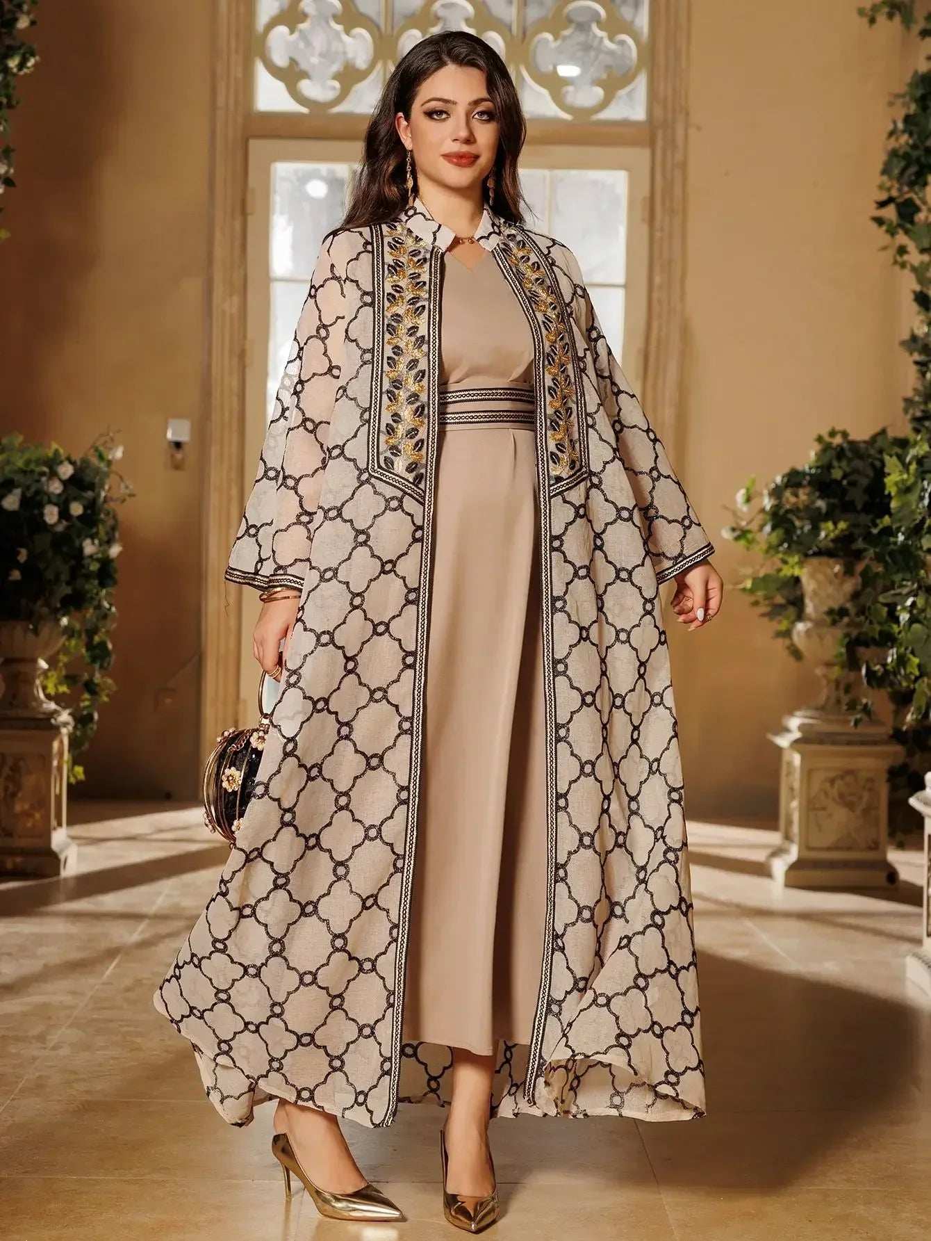 Embroidered Eid Abaya Set - Abaya Vida