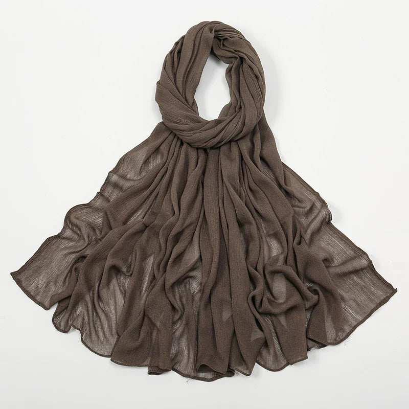 Crinkle Rayon Hijab – Elegant & Airy - Abaya Vida