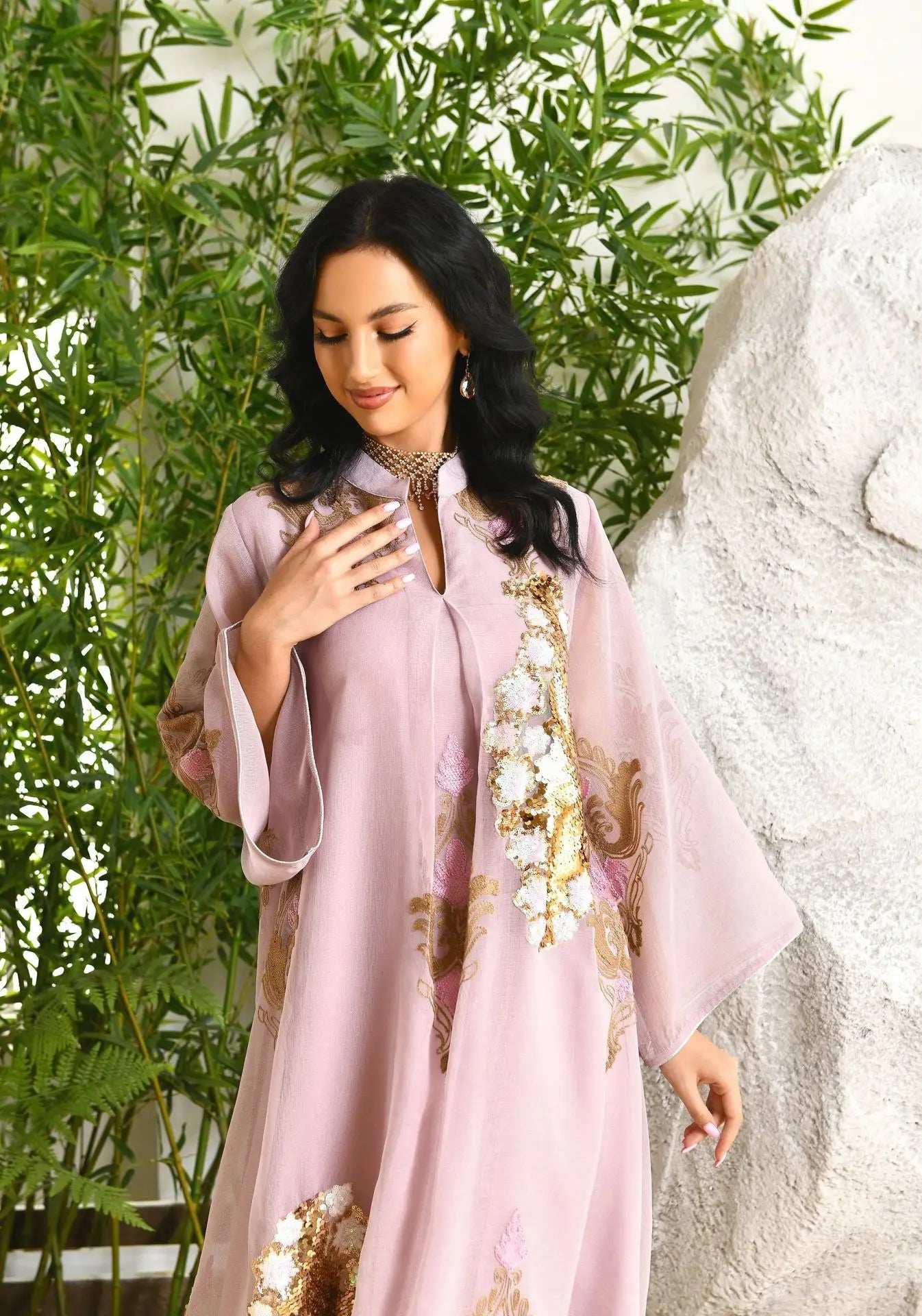 Midnight Radiance Abaya - Abaya Vida