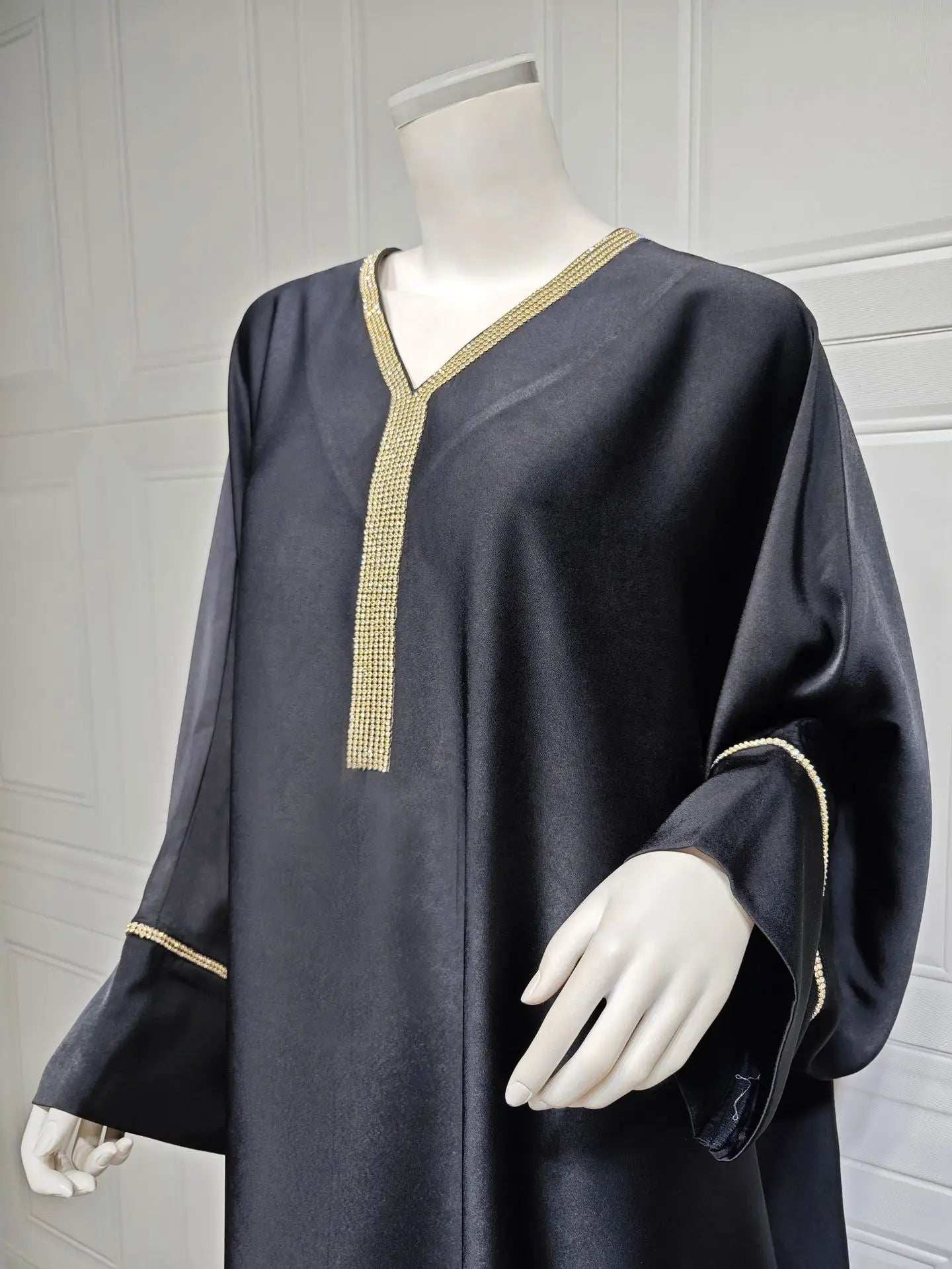 Crystal Batwing Diamond Abaya - Abaya Vida