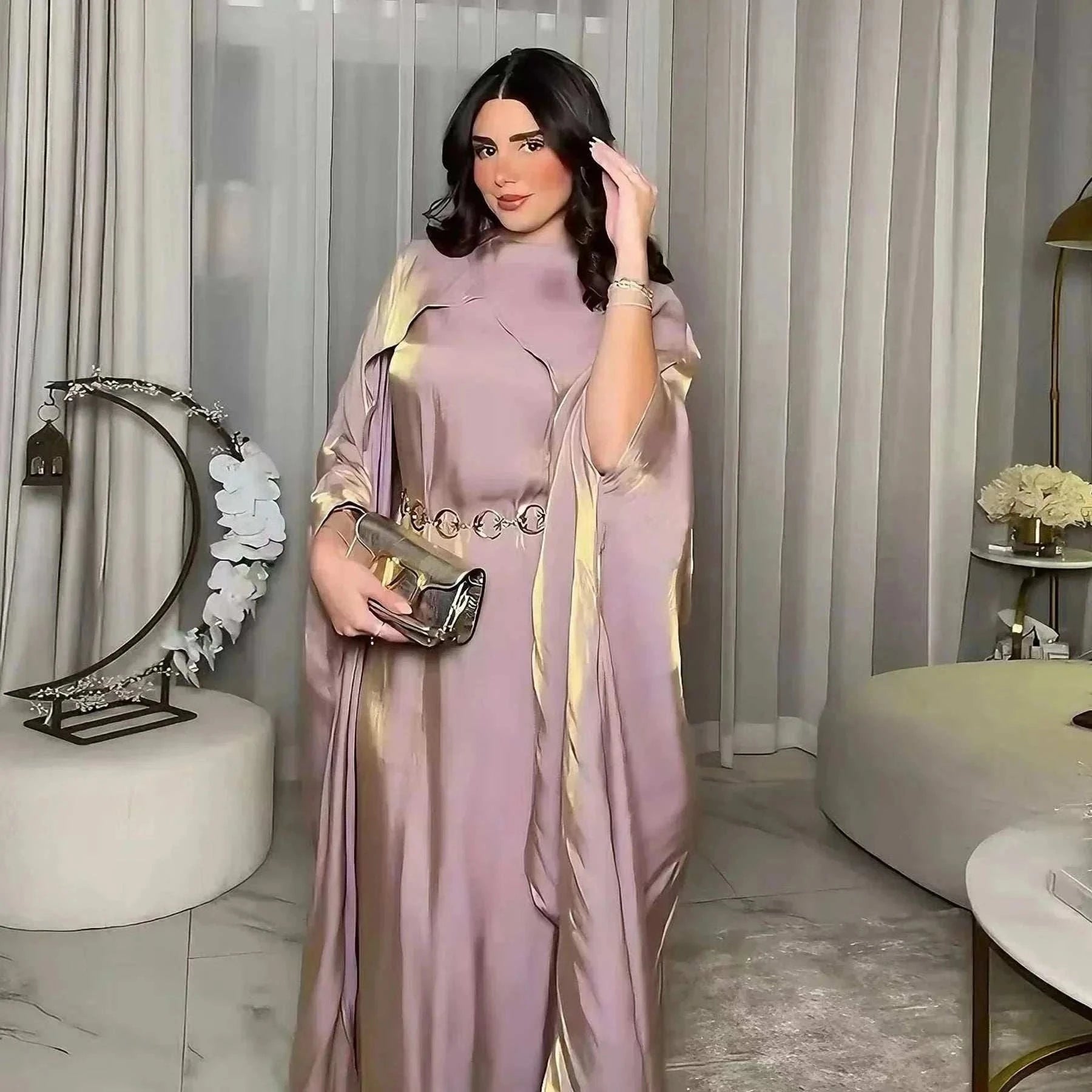 Aurora Maxi Abaya – Elegant Full-Length Closed Occasion Maxi -  Skin w/o Headscarf / M -  Abaya Vida