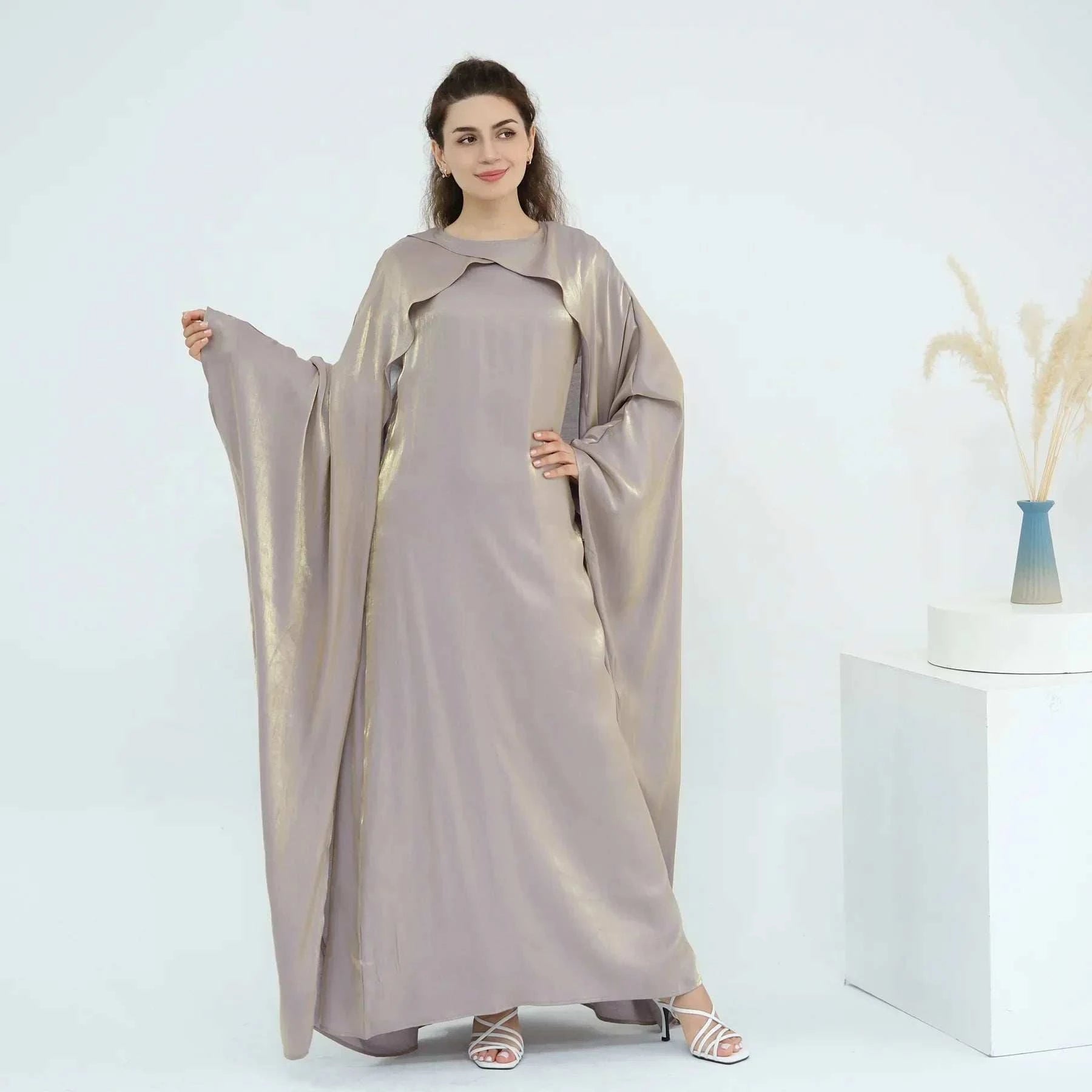 Aurora Maxi Abaya – Elegant Full-Length Closed Occasion Maxi -  Skin w/o Headscarf / M -  Abaya Vida