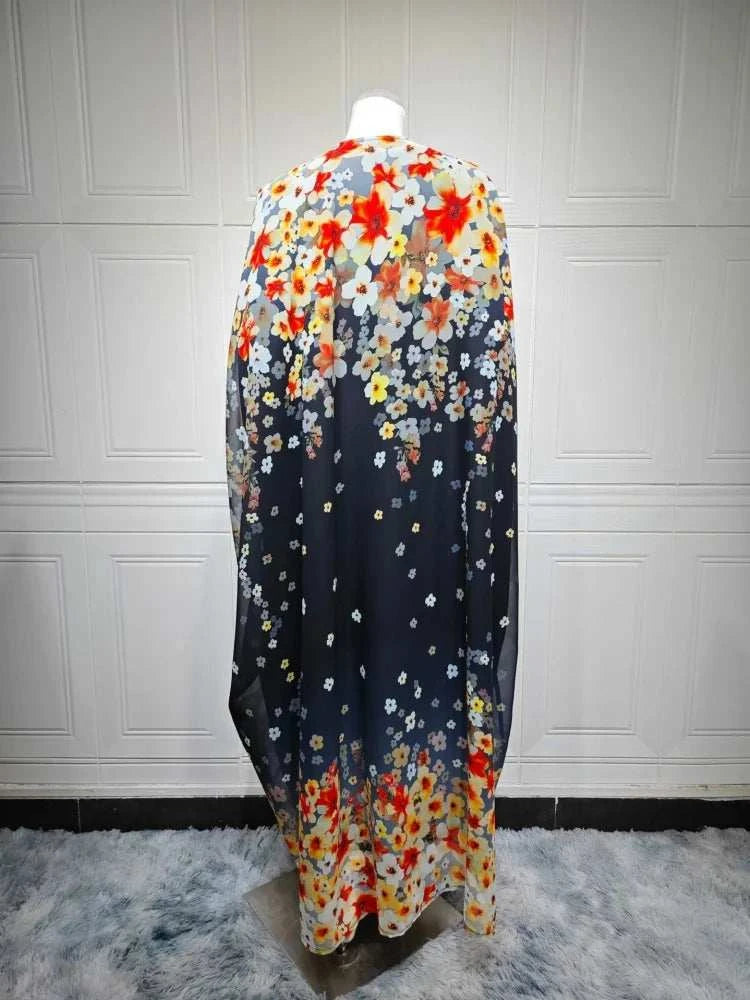 Bloom Print Abaya – Floral Print Open Modest Maxi Abaya -  Default Title -  Abaya Vida