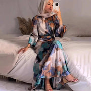 Blooming Elegance Floral Abaya – Modest Party Wear Abaya -  S -  Abaya Vida