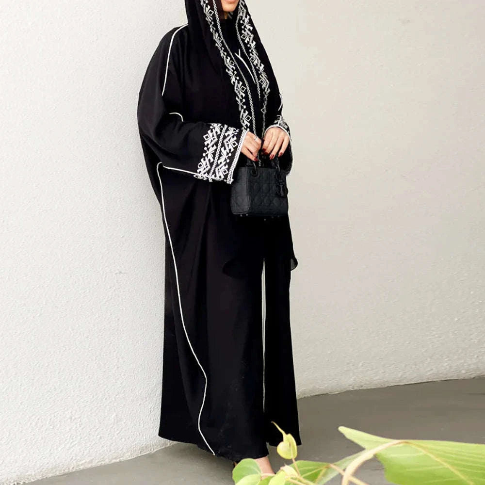 Classic Embroidered Abaya – Loose Maxi Dress with Hijab -  Default Title -  Abaya Vida