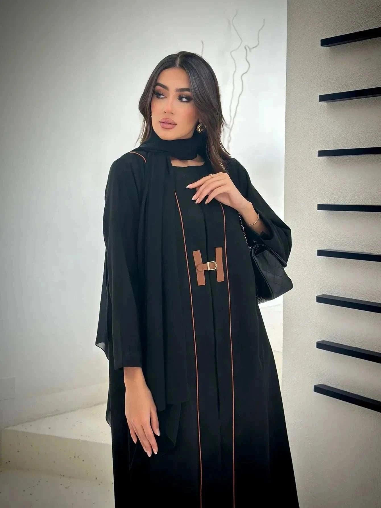 Dubai Kimono Cardigan Abaya – Luxury Loose Fit Open Abaya -  Default Title -  Abaya Vida