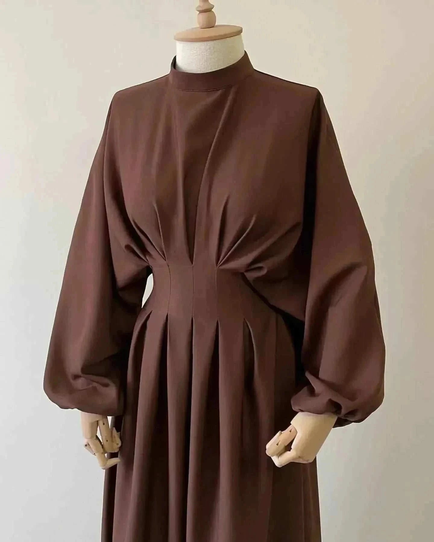 Eid Modest Jalabiya – Traditional Full Sleeve Loose Maxi -  Dark Green / S -  Abaya Vida
