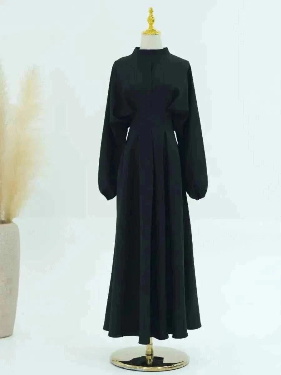 Eid Modest Jalabiya – Traditional Full Sleeve Loose Maxi -  Dark Green / S -  Abaya Vida