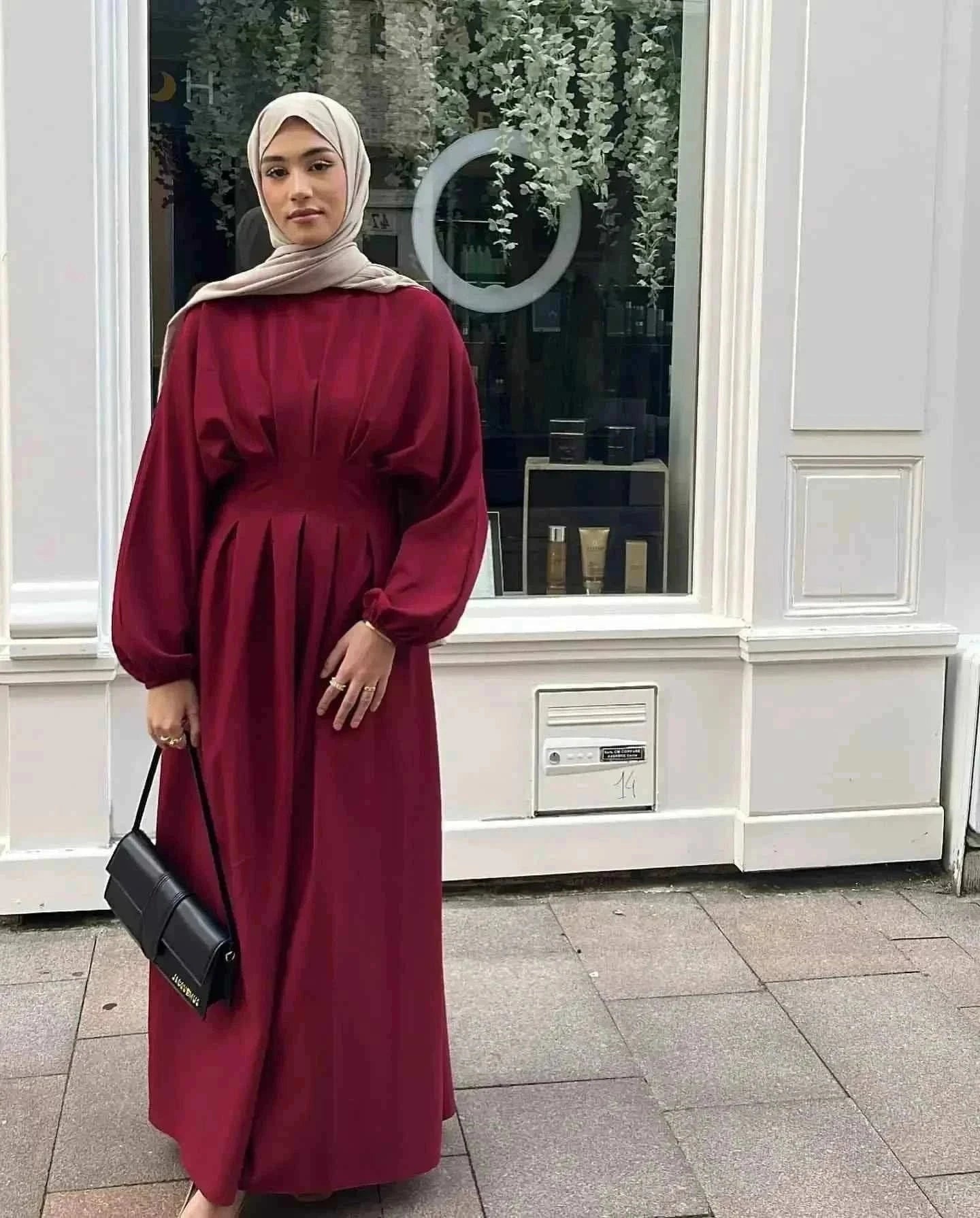 Eid Modest Jalabiya – Traditional Full Sleeve Loose Maxi -  Dark Green / S -  Abaya Vida